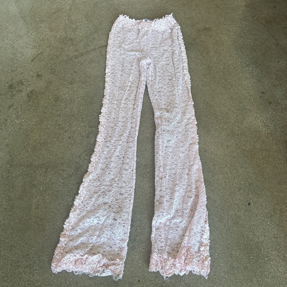 Boys Lie Pink Lace Flare Pants